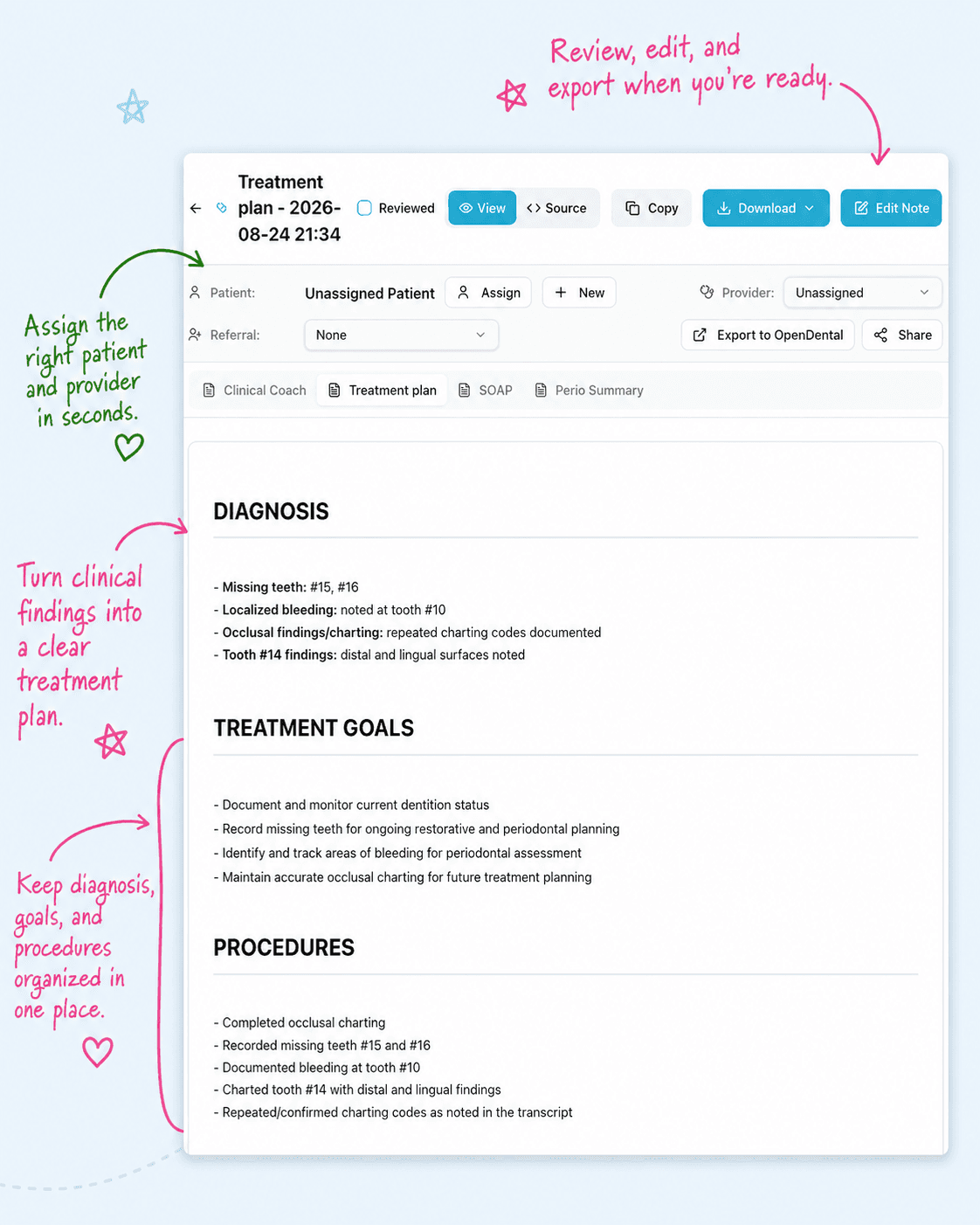 Operaitor clinical note taking 1