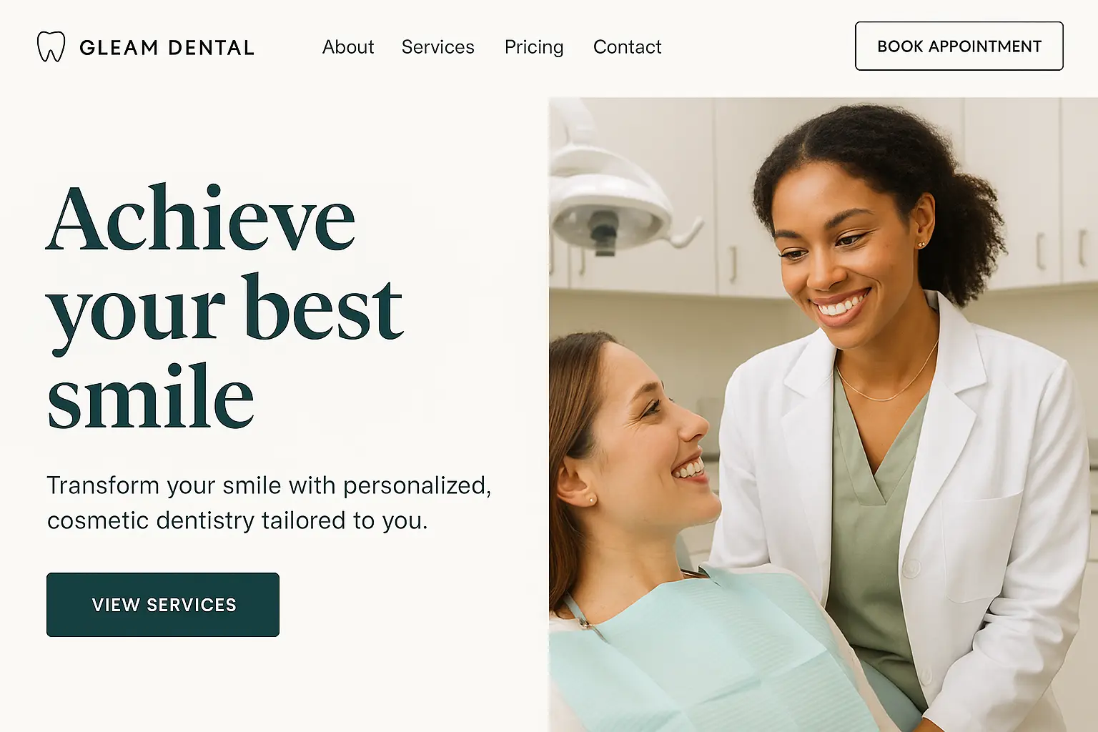 Startup Dentist - Website template preview