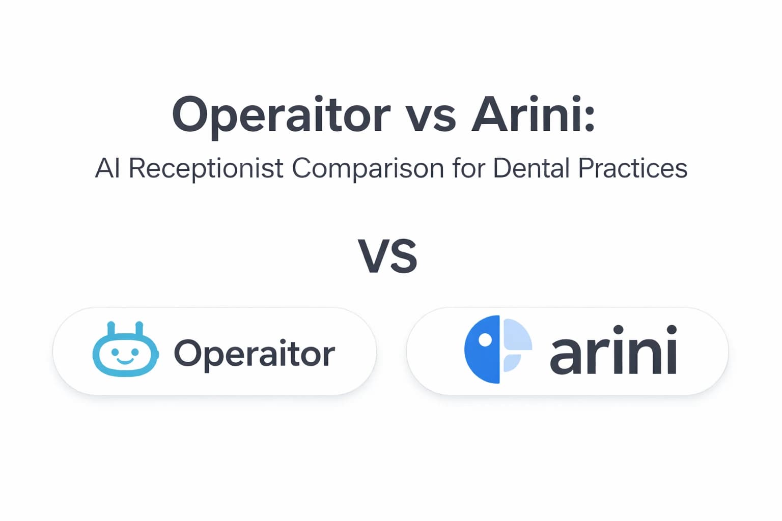 Operaitor vs Arini.ai: The Honest 2026 Dental AI Comparison