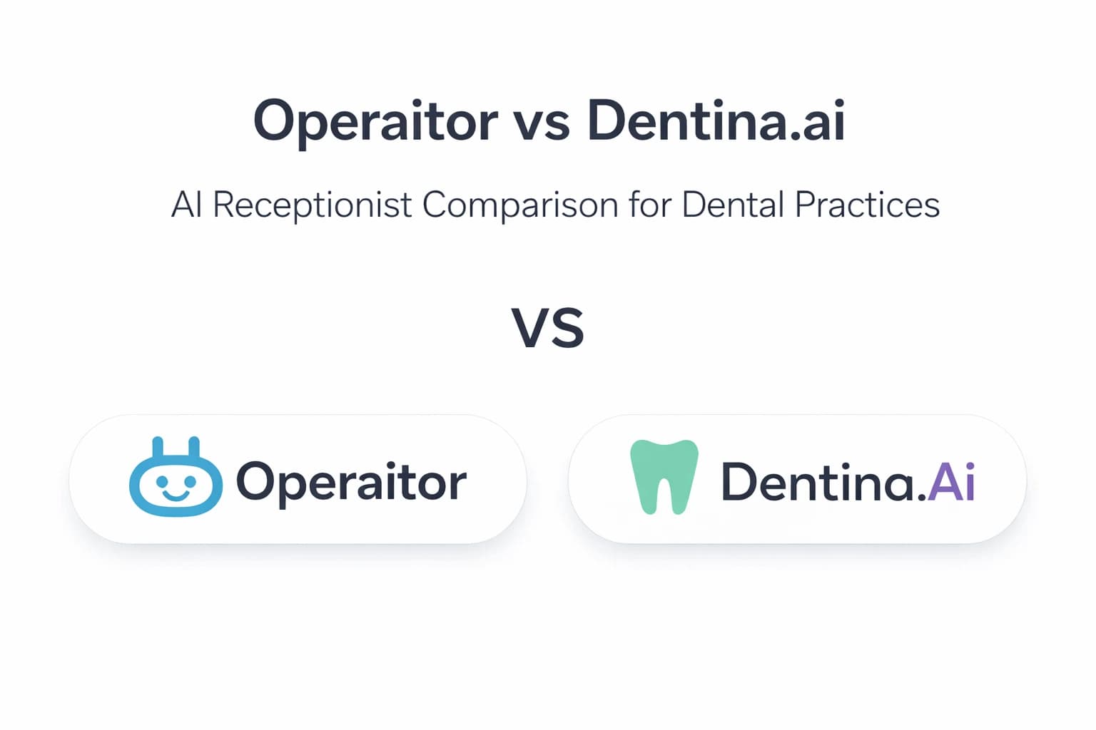 Operaitor vs Dentina.ai: The Most Detailed Comparison for Dental Practices (2026)